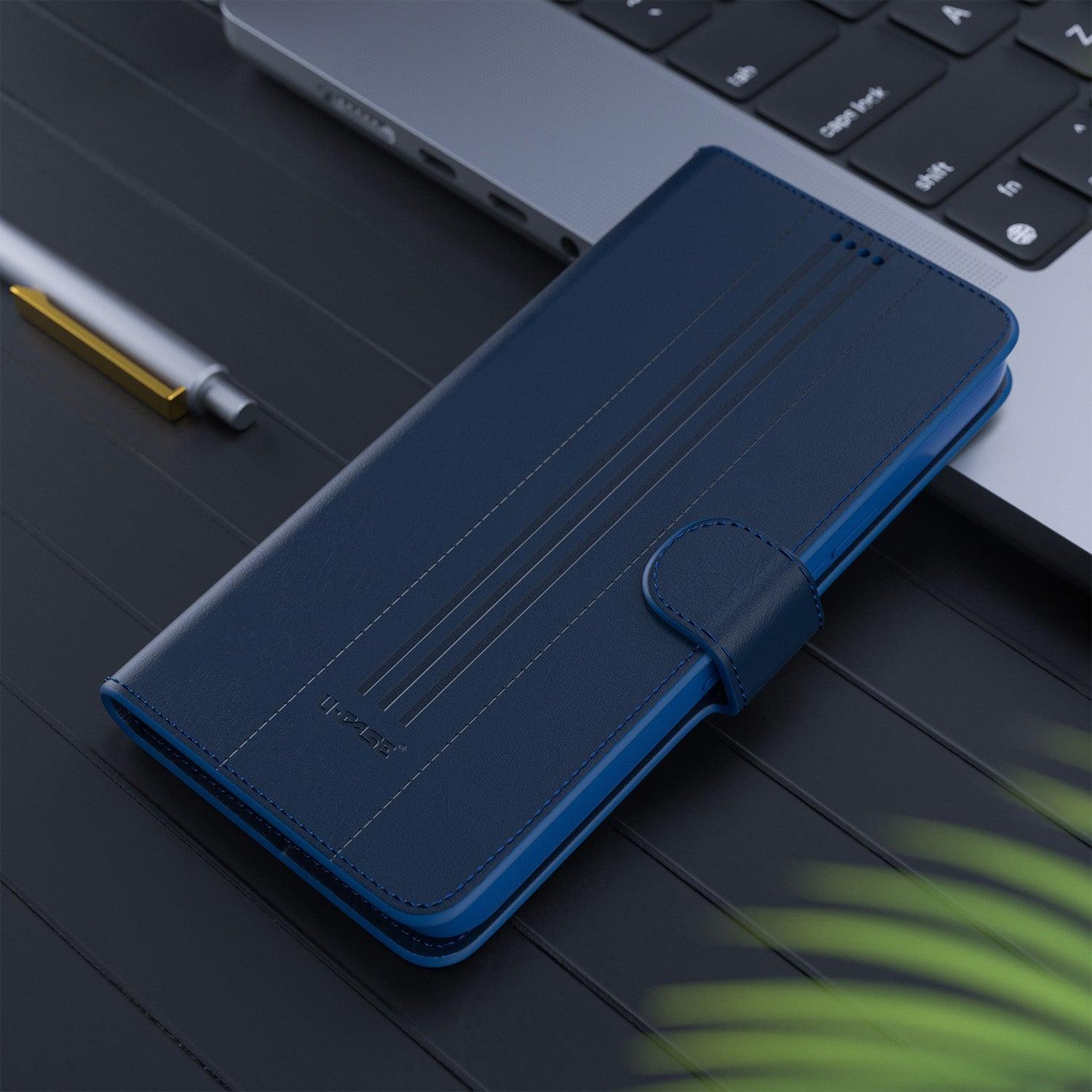 U-CASE Flip Cover for Oppo Reno 10 Pro Plus 5G Vegan Foldable Stand & Pocket Magnetic Closure - Aibex